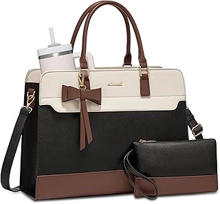 LOVEVOOK Laptop Tote Bag for Women,Leather ...